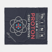 Denk als een Proton Chemistry leraar en nerd Fleece Deken (Voorkant (Horizontaal))