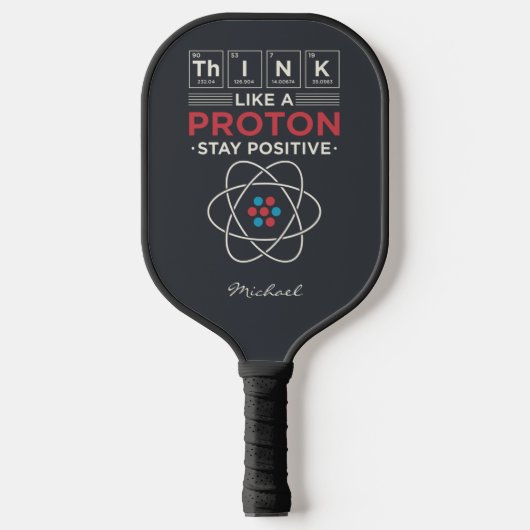 Denk als een Proton Chemistry Nerd Personalized Pickleball Paddle (Voorkant)