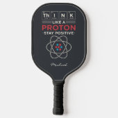 Denk als een Proton Chemistry Nerd Personalized Pickleball Paddle (Achterkant)