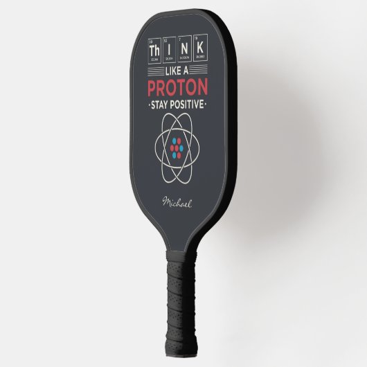 Denk als een Proton Chemistry Nerd Personalized Pickleball Paddle (Links)