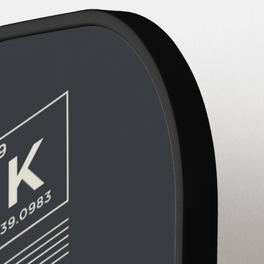 Denk als een Proton Chemistry Nerd Personalized Pickleball Paddle (Links Detail)