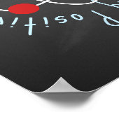 Denk als een proton en blijf een positief klasloka poster (Hoek)