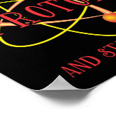 Denk als een proton en blijf een positieve wetensc poster (Hoek)