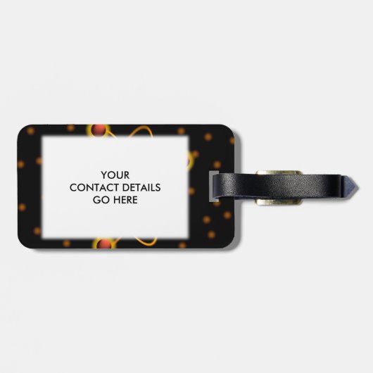 Denk als een proton en blijf positief bagagelabel (Achterkant horizontaal)