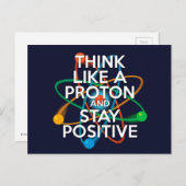 DENK ALS EEN PROTON EN BLIJF POSITIEF BRIEFKAART (Voorkant / Achterkant)