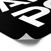 Denk als een proton en blijf positief poster (Hoek)