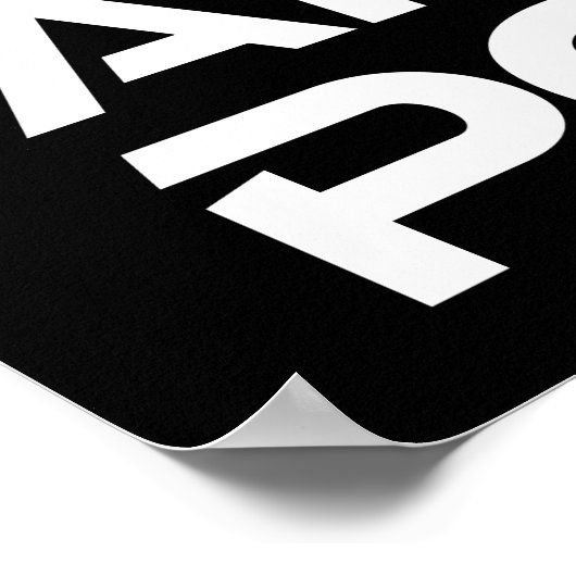 Denk als een proton en blijf positief poster (Hoek)