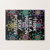 Denk als een proton en blijf positief Science Legpuzzel (Horizontaal)