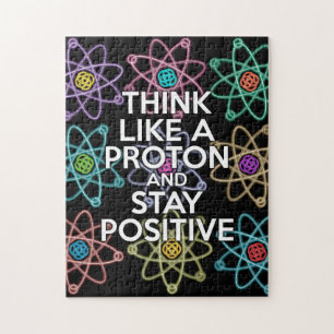 Denk als een proton en blijf positief Science Legpuzzel
