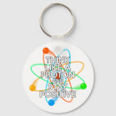 DENK ALS EEN PROTON EN BLIJF POSITIEF SLEUTELHANGER (Achterkant)