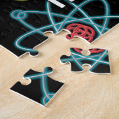 Denk als een proton en blijf positief Wetenschap Legpuzzel (Zijkant)