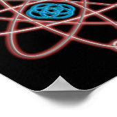 DENK ALS EEN PROTON EN BLIJF POSITIEF Wetenschap Poster (Hoek)