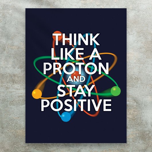 DENK ALS EEN PROTON EN BLIJF POSITIEF Wetenschap Poster