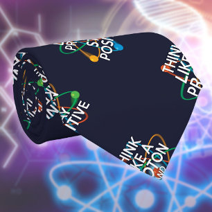 DENK ALS EEN PROTON EN BLIJF POSITIEVE wetenschap Stropdas