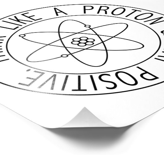 Denk als een proton foto afdruk (Hoek)