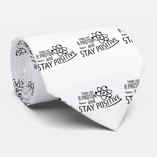 Denk als een proton science - cool cadeau stropdas (Opgerold)