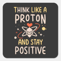 Denk als Proton Blijf positieve Wetenschap Motivat