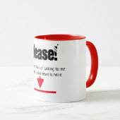 Denk alsjeblieft niet aan praten... gepersonalisee mok (Voorkant rechts)