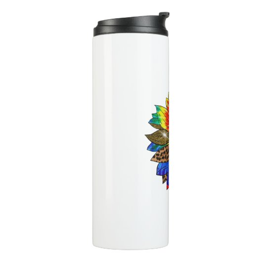 Denk altijd dat je moedig bent dan je gelooft thermosbeker (Gedraaid links)