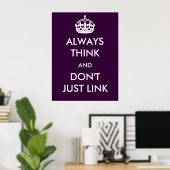 Denk altijd en verbind niet enkel Poster (Thuiskantoor)