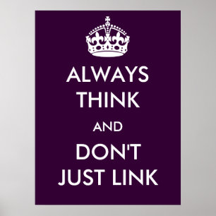 Denk altijd en verbind niet enkel Poster