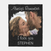 Denk altijd eraan dat ik van je hou fleece deken (Voorkant)