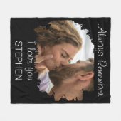 Denk altijd eraan dat ik van je hou fleece deken (Voorkant (Horizontaal))