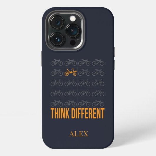 Denk Anders Ligger Fietsers Aangepaste Fiets iPhone Hoesje (Achterkant)