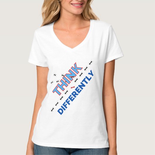 Denk anders t-shirt (Voorkant)