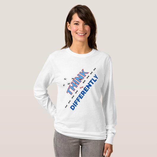 Denk anders t-shirt (Voorkant volledig)