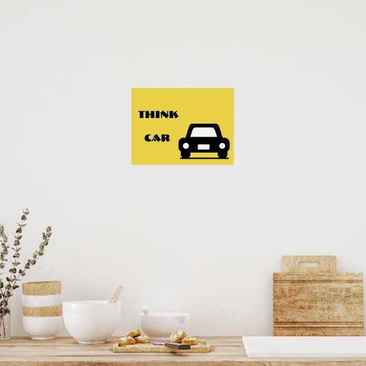 Denk Auto Funky A3 Poster (Keuken)