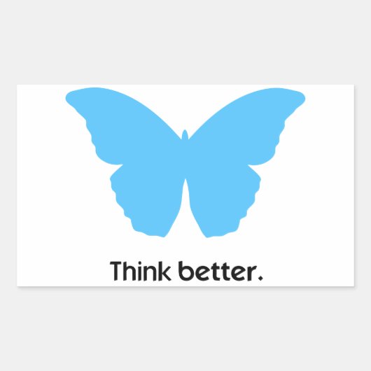 Denk beter na met MorphOS Rechthoekige Sticker (Voorkant)