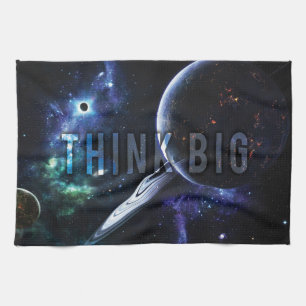 DENK BIG - Ruimte en universeel Motivatie Theedoek