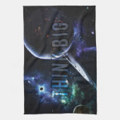 DENK BIG - Ruimte en universeel Motivatie Theedoek (Verticaal)