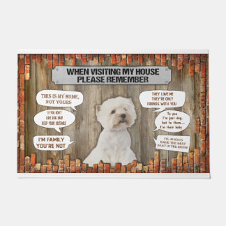 Denk bij een bezoek aan mijn huis aan White Terri Deurmat