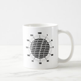 Denk Binaire Klok (de Humor van Geek) Koffiemok
