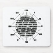 Denk Binaire Klok (de Humor van Geek) Muismat (Voorkant)