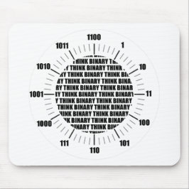 Denk Binaire Klok (de Humor van Geek) Muismat
