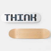 Denk - Blauw en grijs Skateboard (Horizontaal)