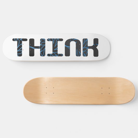 Denk - Blauw en grijs Skateboard (Horizontaal)