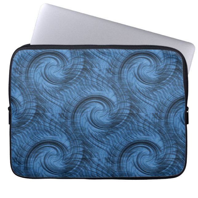 Denk blauw..... laptop sleeve (Voorkant)