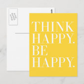 Denk blij. Wees blij. Briefkaart (Voorkant / Achterkant)