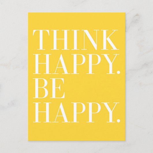 Denk blij. Wees blij. Briefkaart (Voorkant)