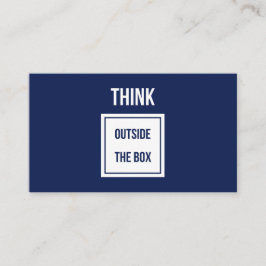 Denk buiten de box consultant marine visitekaartje