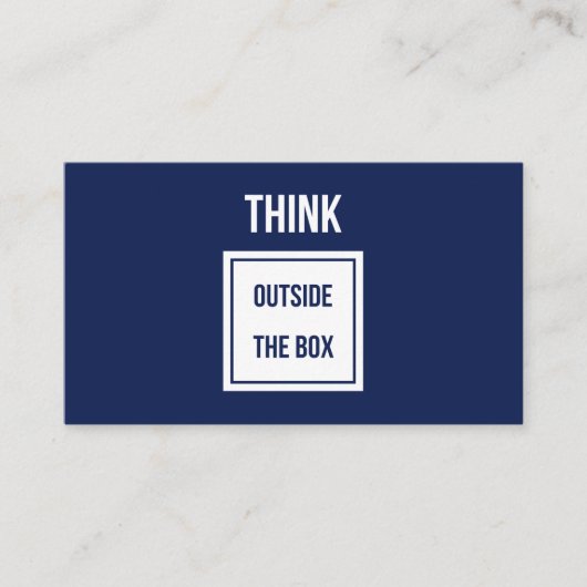 Denk buiten de box consultant marine visitekaartje (Voorkant)