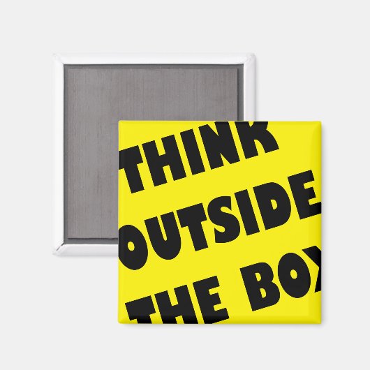 Denk buiten de box Funny Fridge Magnet (Voorkant / Achterkant)