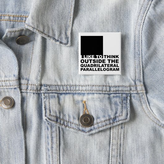 Denk buiten de box Funny Geek Nerd Button Badge (In situ)