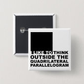 Denk buiten de box Funny Geek Nerd Button Badge (Voorkant /achterkant)