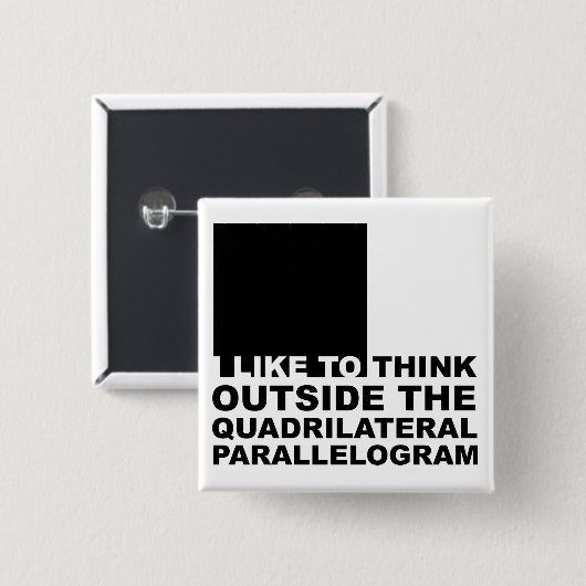 Denk buiten de box Funny Geek Nerd Button Badge (Voorkant /achterkant)