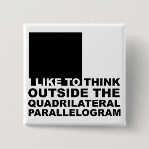 Denk buiten de box Funny Geek Nerd Button Badge